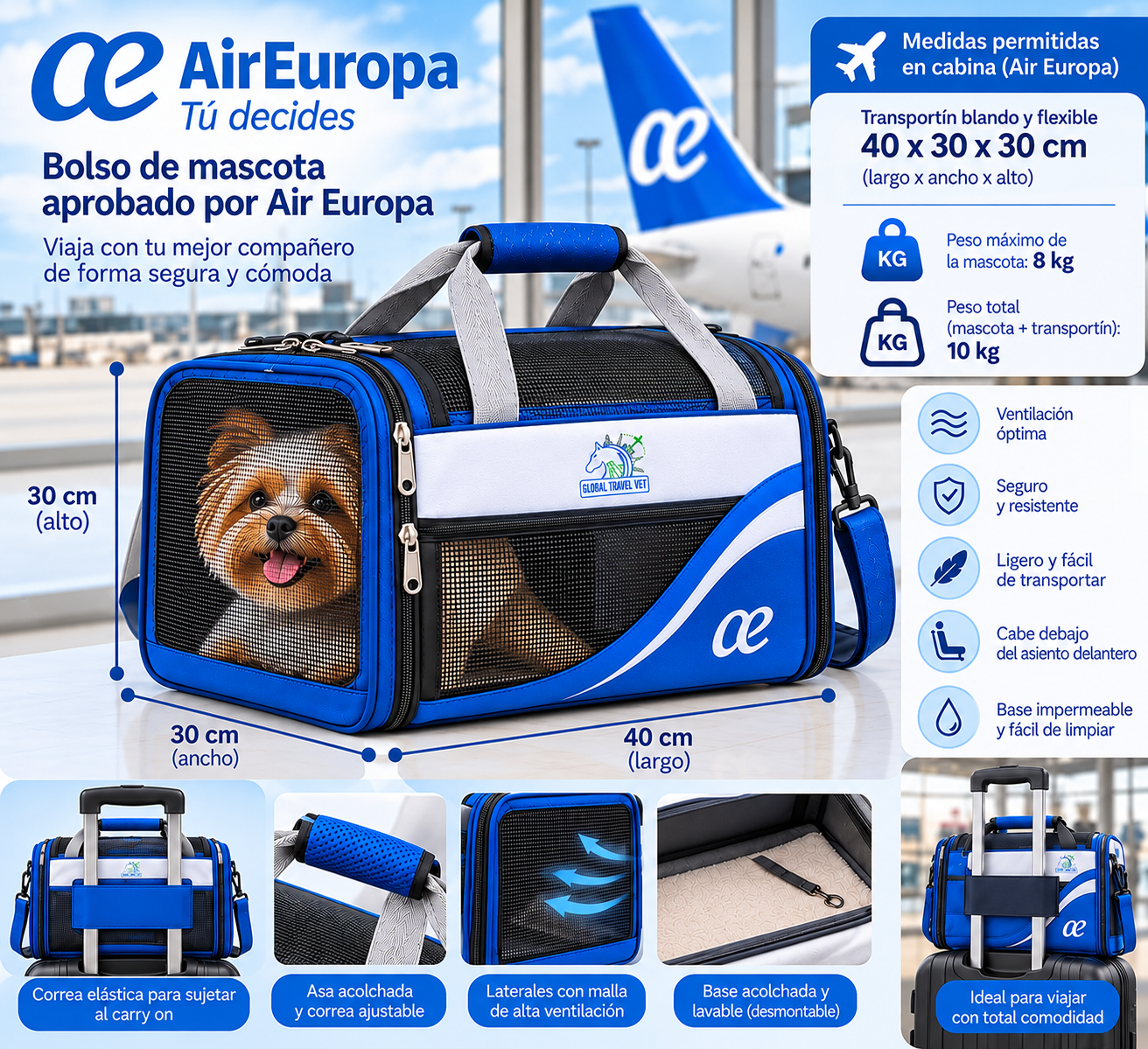 BOLSO AIR EUROPA 40*30*30